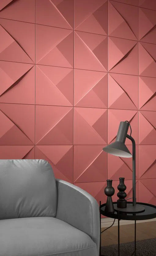 PUZZLE 3D wall panels ARSTYL® featured in a contemporary living room, creating a striking focal point with its interlocking shapes | DecorMania UK